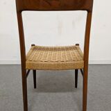 Pair of Danish chairs in teak and rope from the 60s/70s