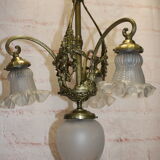 Ancien lustre en bronze style Louis XVI