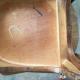 Set of 4 wooden bistro chairs stamped Baumann