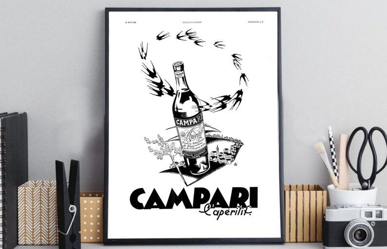 Vintage poster 30s Campari