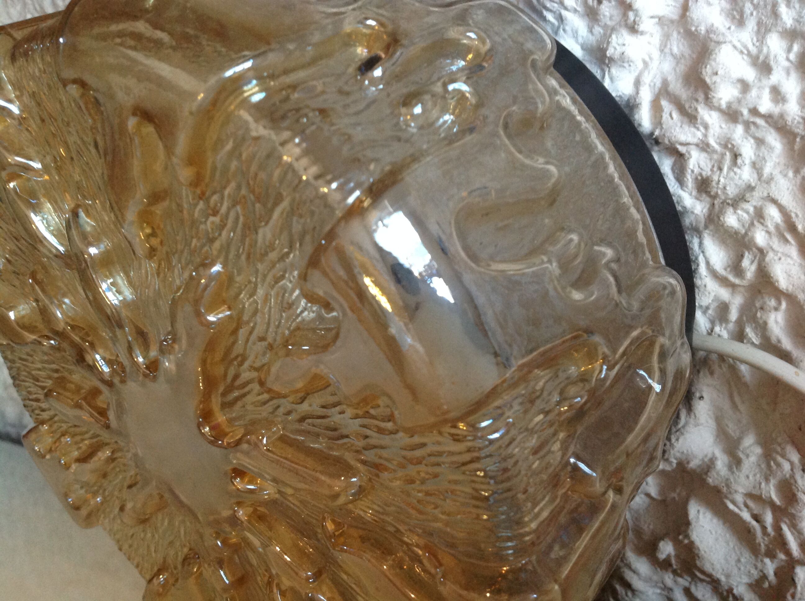 Round ceiling light vintage glass