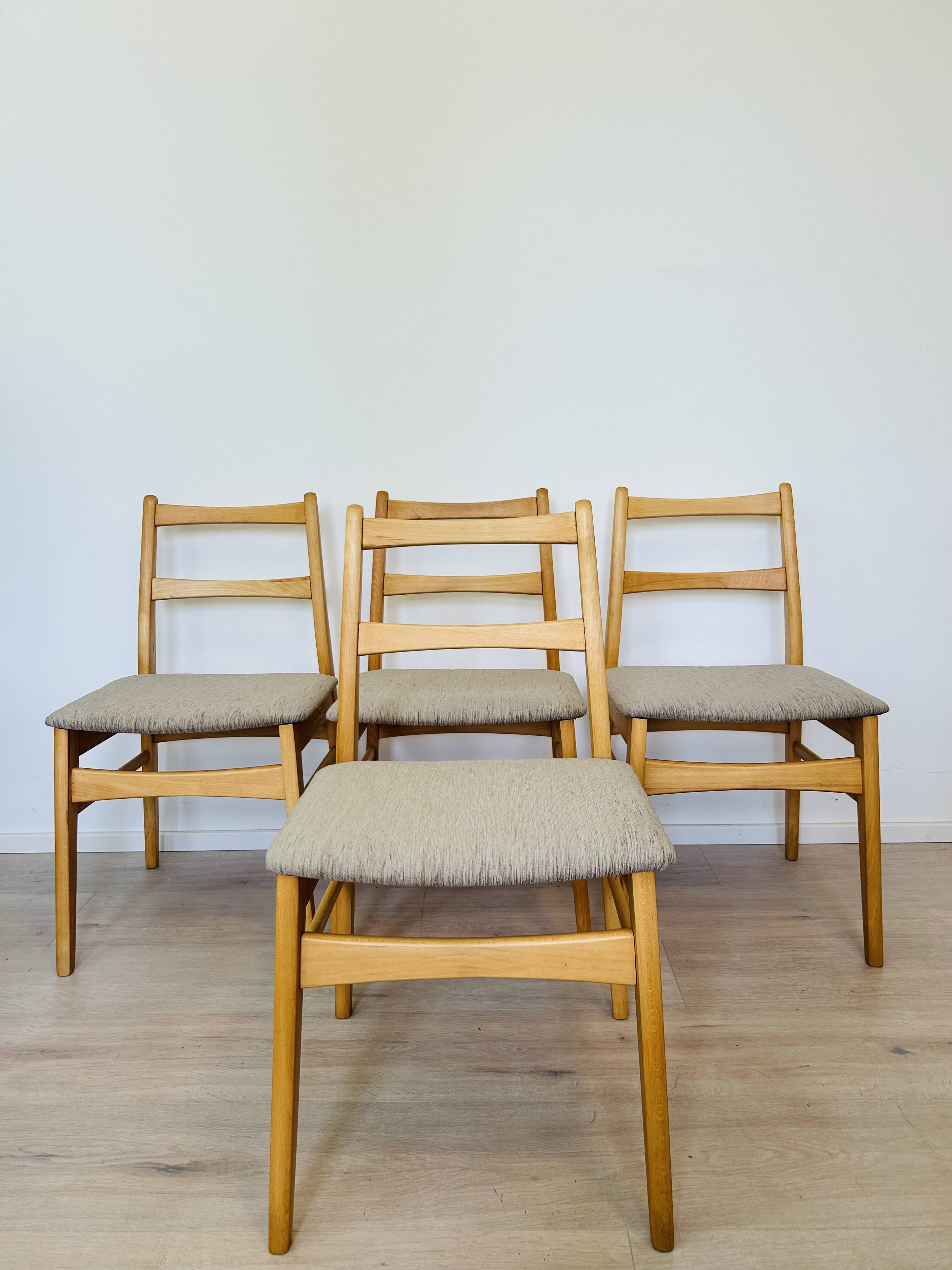Mid Century Dining Chairs from Czechoslovakia 1970's Set of 4
