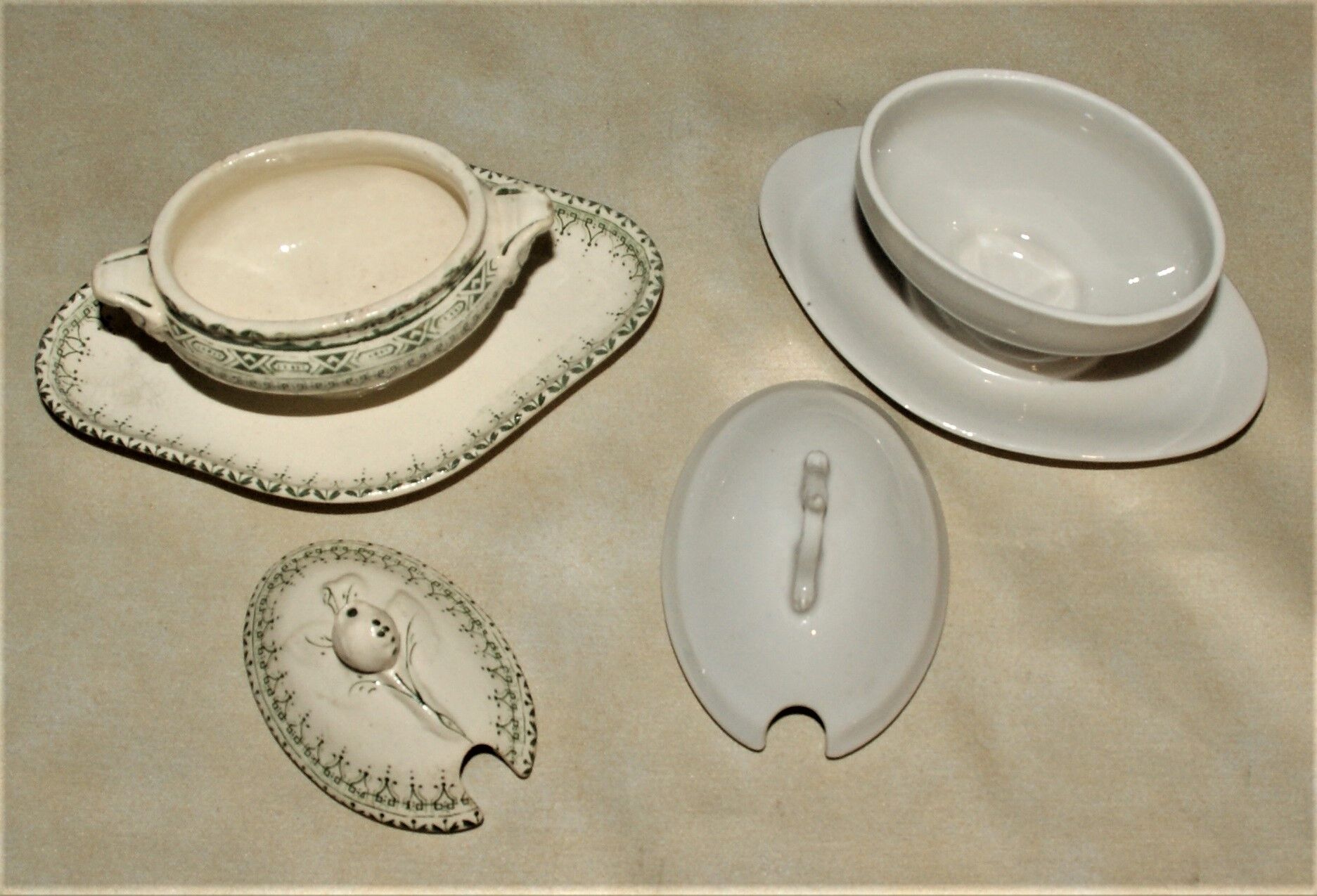 Two old mustard dishes