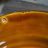 Vintage set of 6 large brown Luneville plates