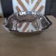 Set of 2 stainless steel hollow dishes