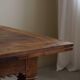 Antique Baroque dining table/desk in oak, Danish cabinetmaker, 19th century.