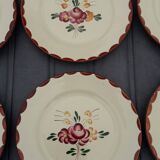 Set of 12 plates faience Longchamp model Agen