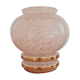 Glass vase of pink clicy 1950