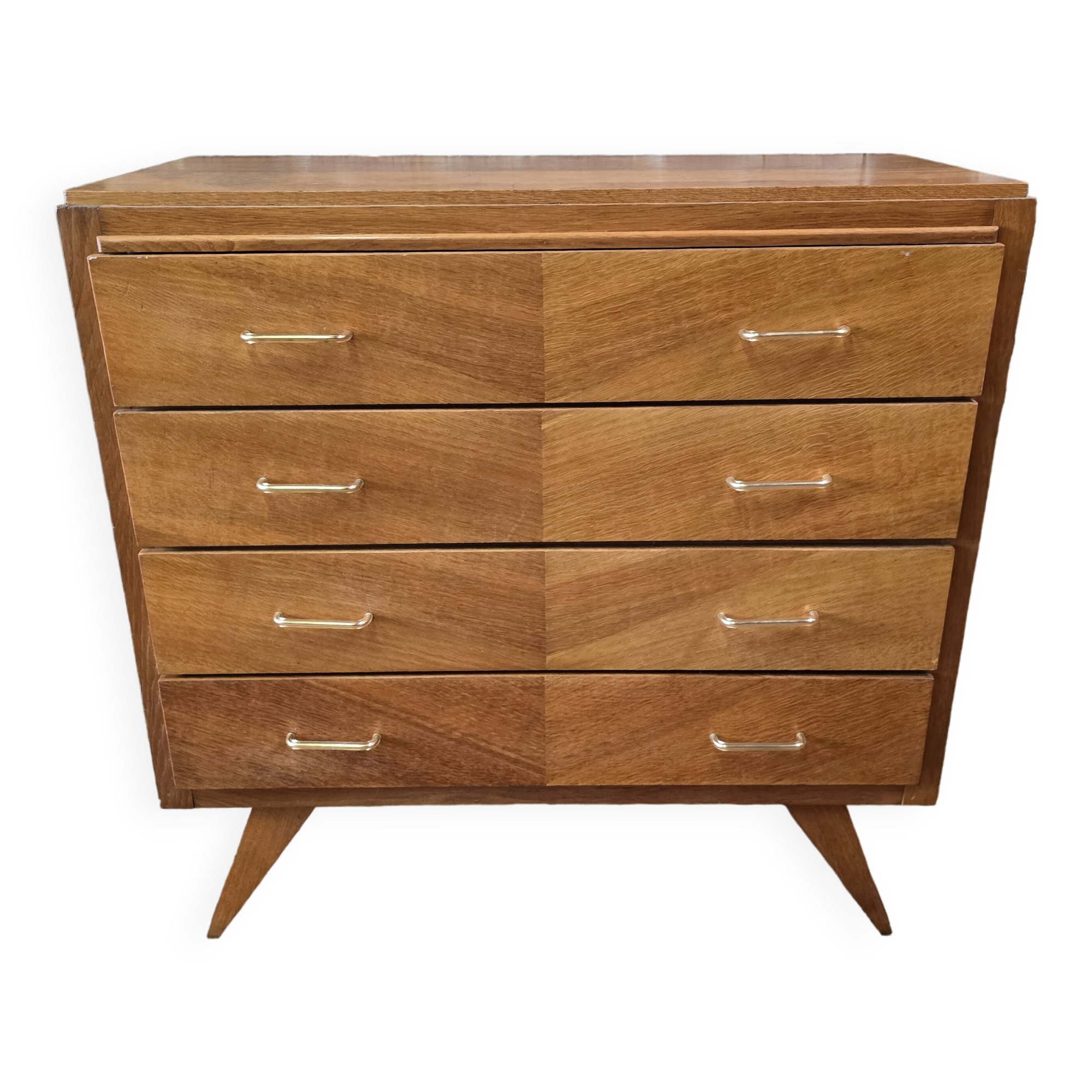 Vintage chest of drawers from the 60s in oak