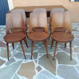 Suite of 6 chairs by Bistrot Baumann model Mondor 1960s