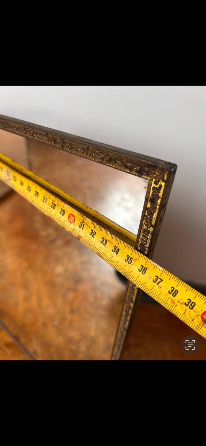 Vintage barber's triptych mirror