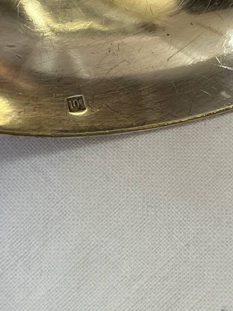 SFAM silver metal punch ladle