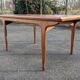 Vintage Teak dining table, "Paris TV cabinet" 1960 + extensions