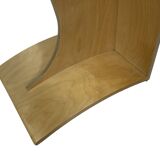 Vintage side table 80s curved plywood minimalist design