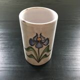 Vase signed iris decor