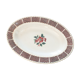 Plat ovale vintage années 50 - fleurs tampon gao