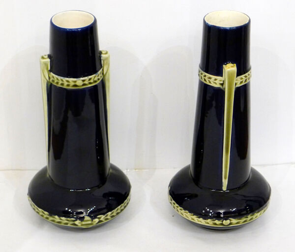 Ensemble vases & jardinière en faïence