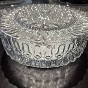 Ensemble 3 - lampe murale plafond ø 24 cm en verre moulé des années 1960