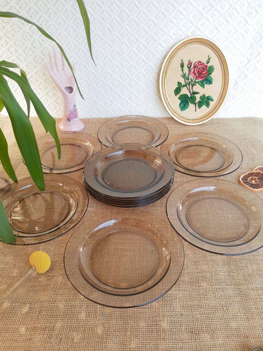 Petite assiette vintage en verre D19cm