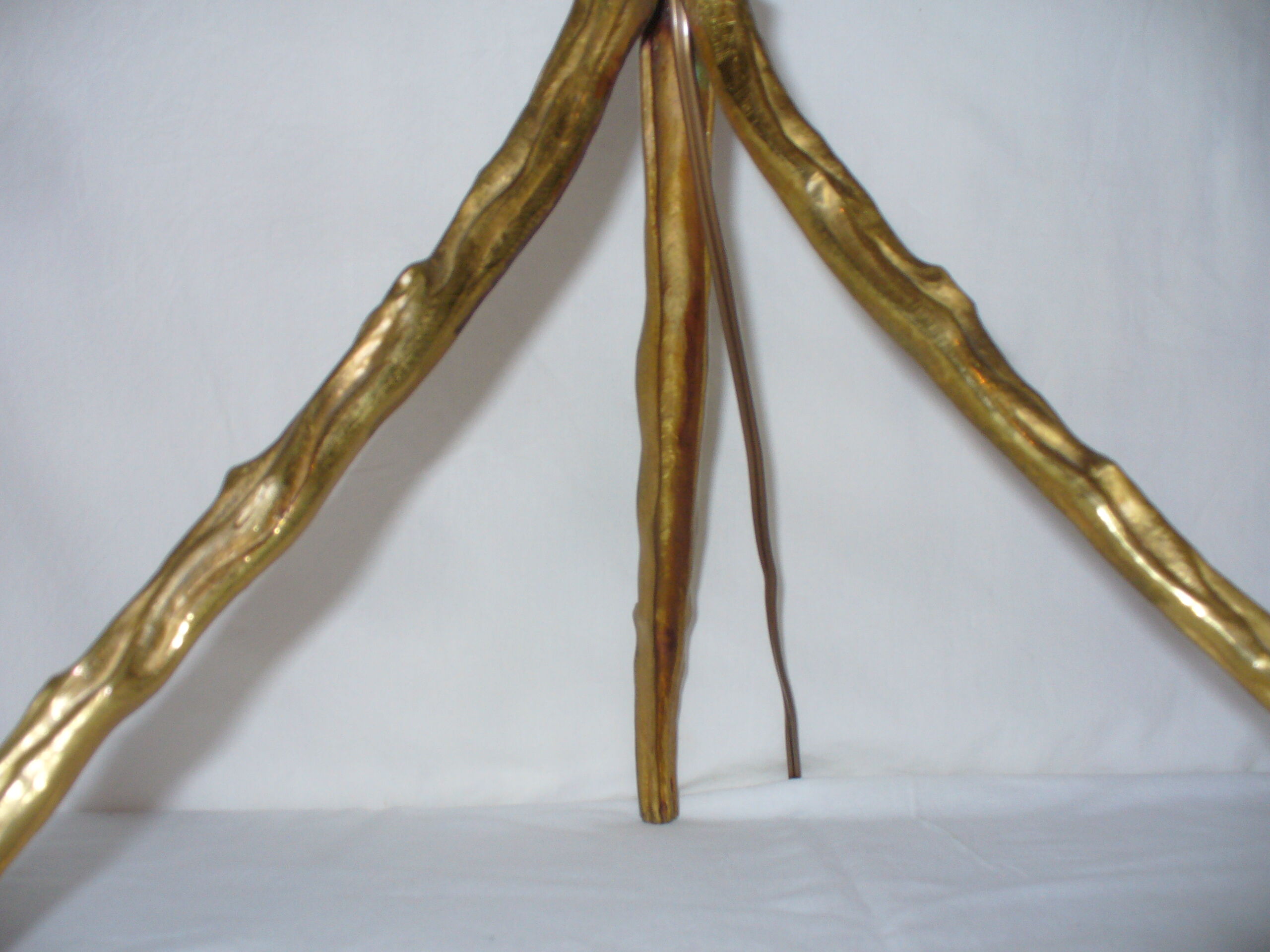 Lampadaire tripode bronze des années 50
