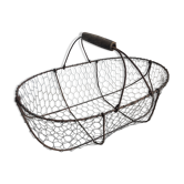 Ancien panier en métal grillagé