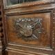 Renaissance style hunting lodge library in carved oak circa