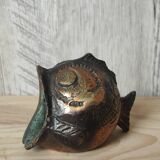 Cendrier poisson bronze