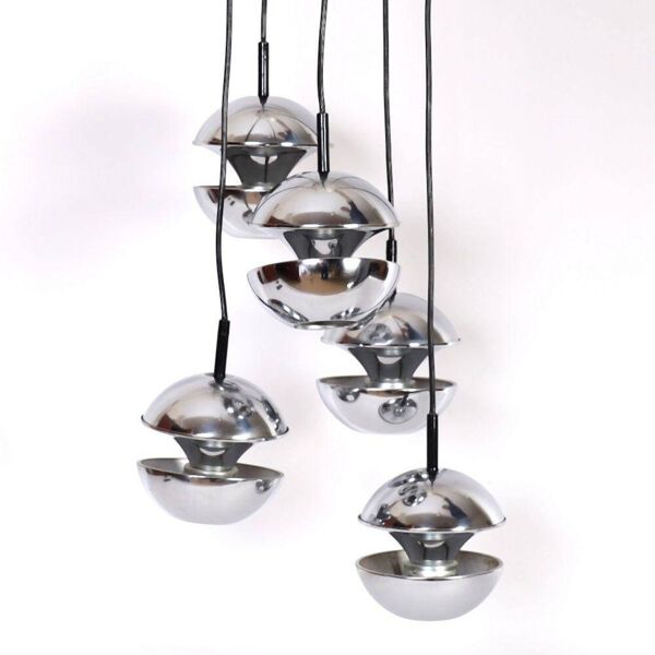 Lustre Space Age Kaiser Leuchten plafonnier 1970 lampe de salon / boule pop art