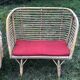 Bamboo rattan benches for kids vintage 60s