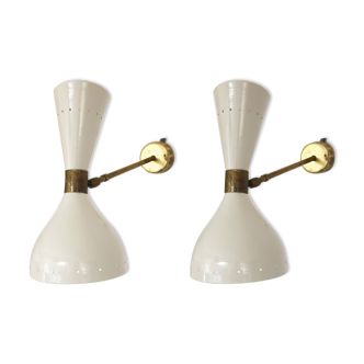 Pair of Italian design sconces 1950s