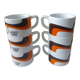 6 advertising coffee cups 70s Jacques Vabre