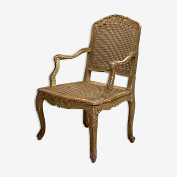 Charles francois normand, fauteuil d'epoque régence estampillé xviiième