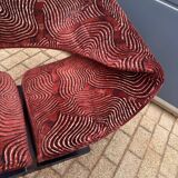 Artifort Ribbon chair by Pierre Paulin + Ottoman, Pierre Frey fabric