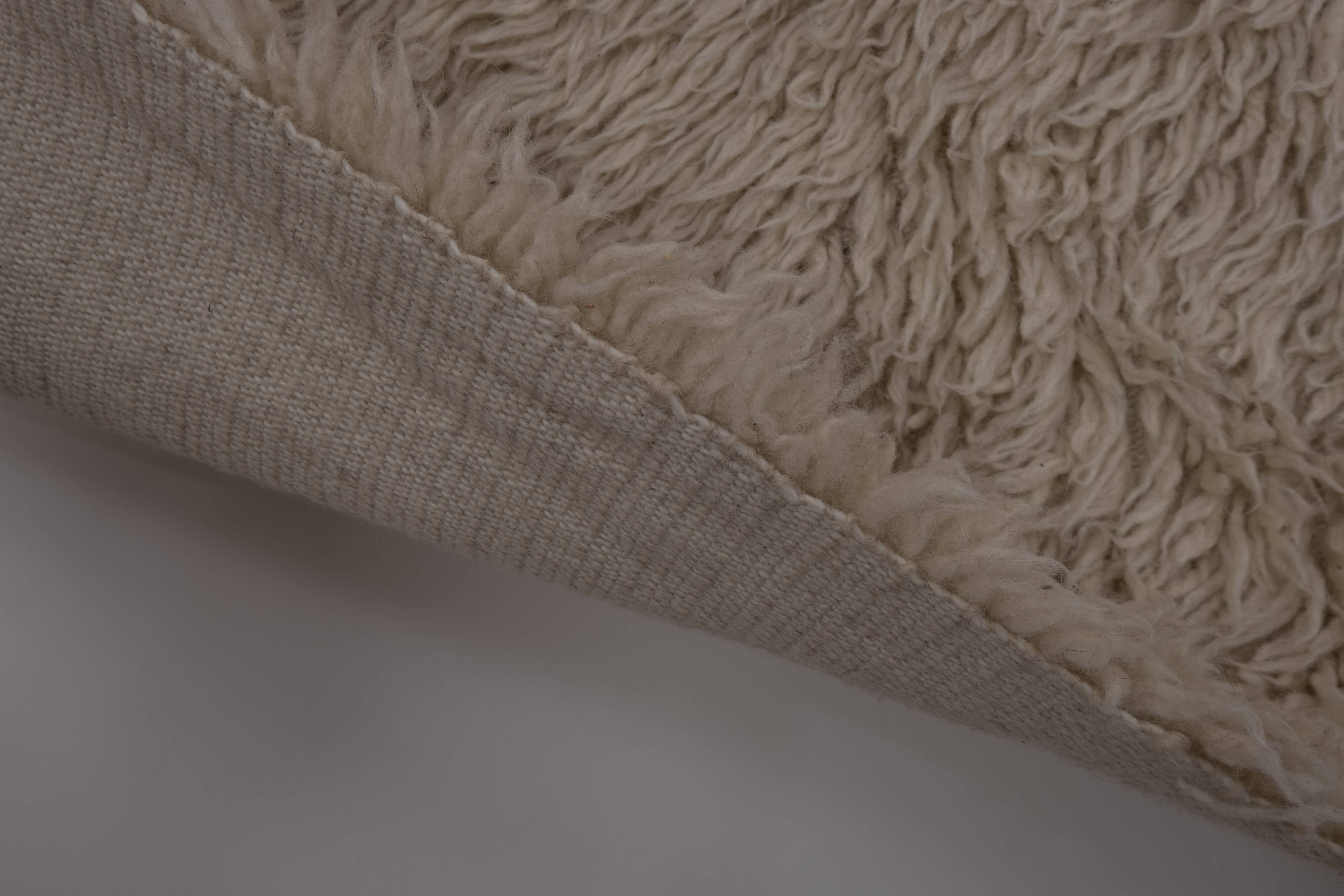 Vintage Natural Wool Turkish Tulu Rug