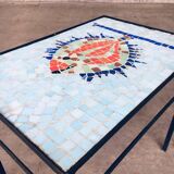 Vintage Mosaic Tile Side Table, Belgium, 1960s
