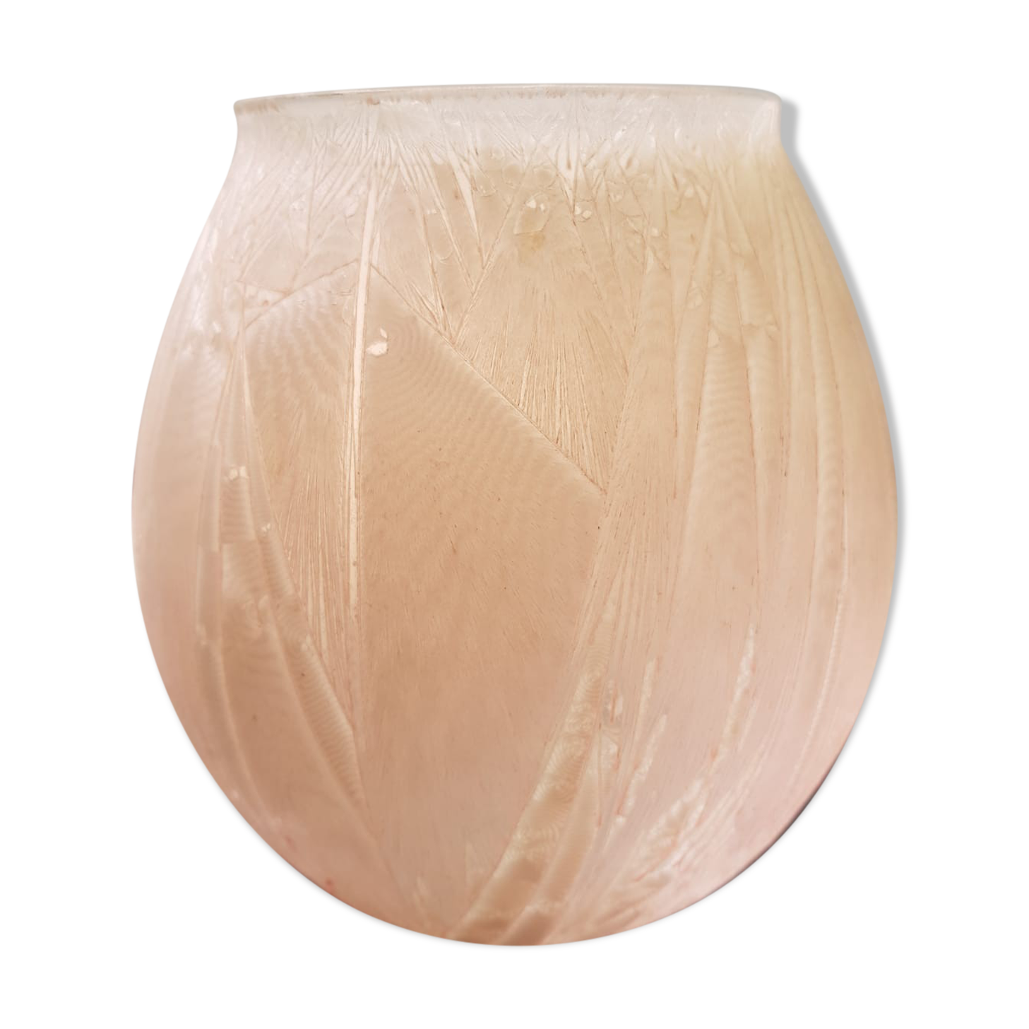 Old vase crystallry art st val glass rose decoration vintage