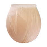 Ancien vase cristallerie d’art st val verre rose décoration vintage