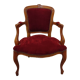Ancien fauteuil style Louis Philippe bois velours
