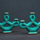 Pair of candlesticks from the 1940s Art Deco period.