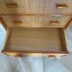 Vintage cane rattan desk with a large top and 5 drawers - 1960s/70s.