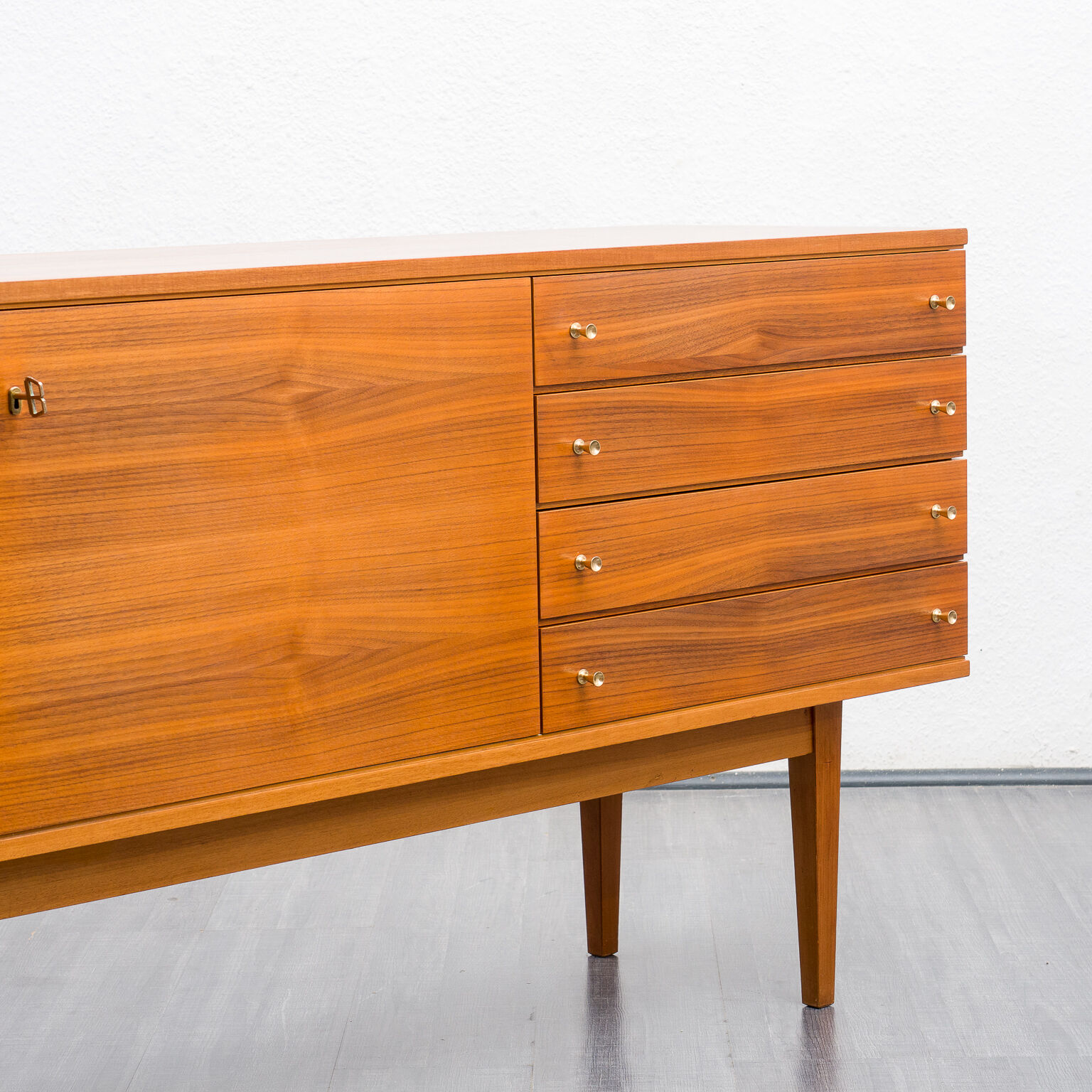 Vintage row, walnut, restored