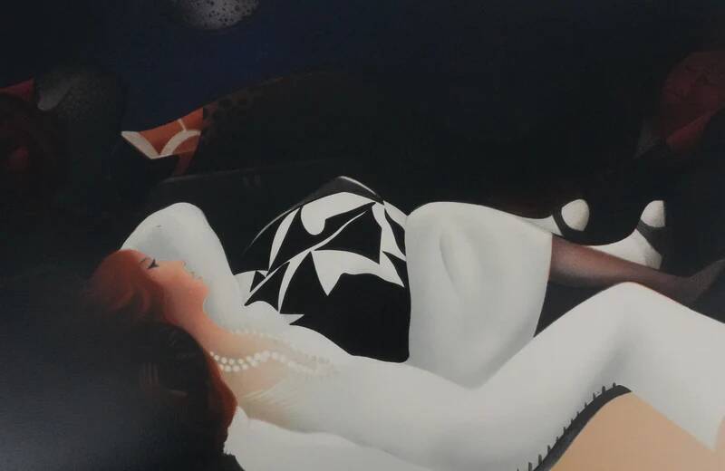 Arnaud D’HAUTERIVES: The Nap in a White Dress, original signed lithograph
