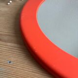 Syla vintage orange round plastic mirror