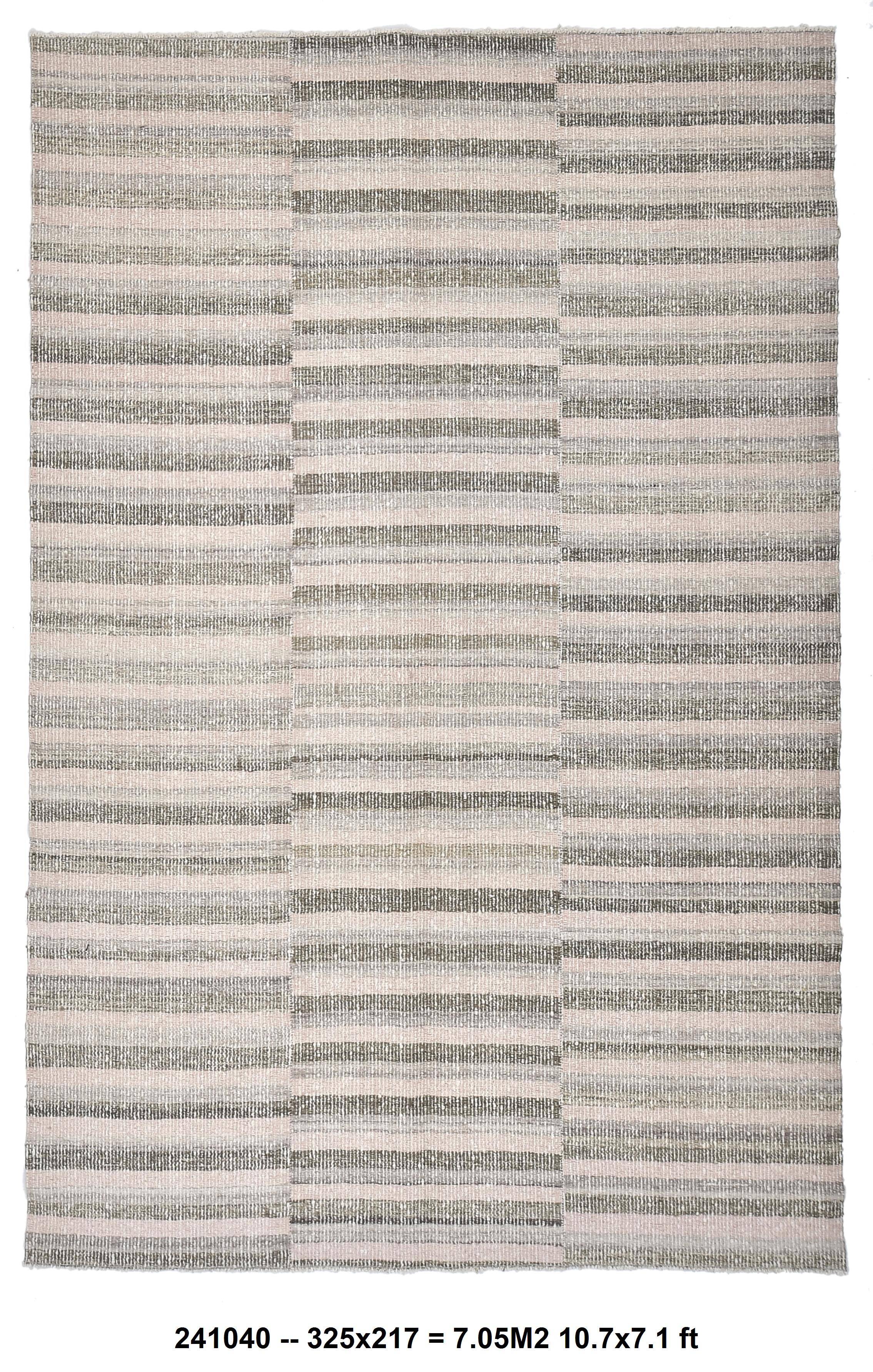 Pastel pink kilim rug, 325x217 cm wool kilim rug, large kilim carpet