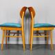 Ensemble de quatre chaises de salle à manger en hêtre des années 1970 par TON, Tchécoslovaquie