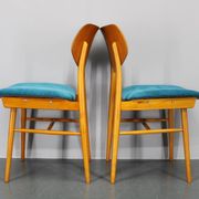 Ensemble de quatre chaises de salle à manger en hêtre des années 1970 par TON, Tchécoslovaquie