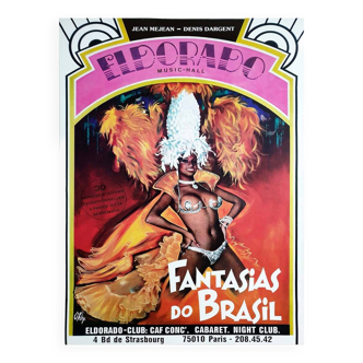 Original Poster by Okley - Fantasias do Bresil Eldorado Music Hall Cabaret