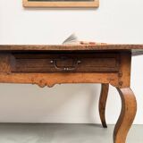 19th century walnut drapery table 2m1