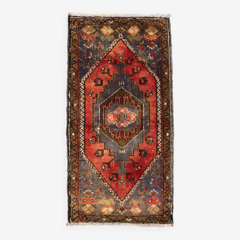 Petit tapis turc vintage 108x55 cm, Short Runner, Tribal, Shabby, Mini Tapis