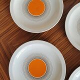 Set of 4 orange plates Bareuther 131